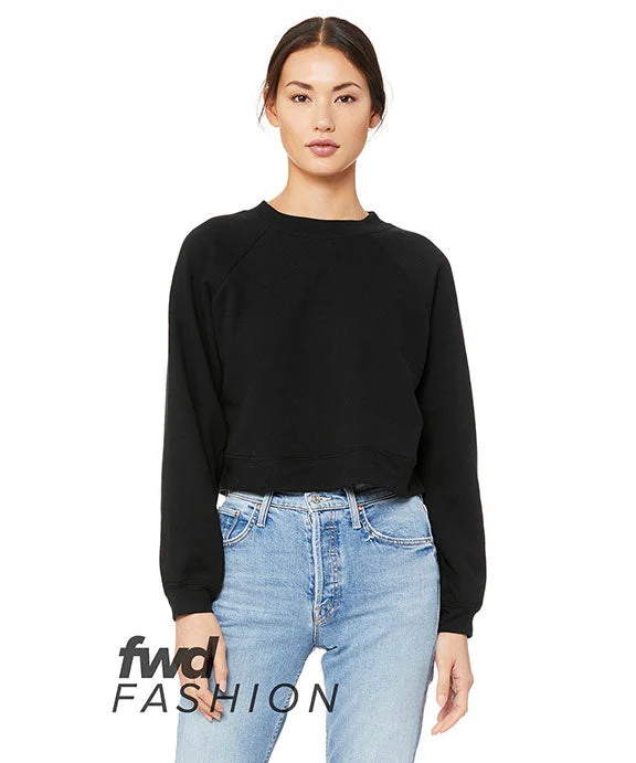 B7505 - Bella + Canvas FWD Fashion Ladies Raglan Pullover Fleece | Black