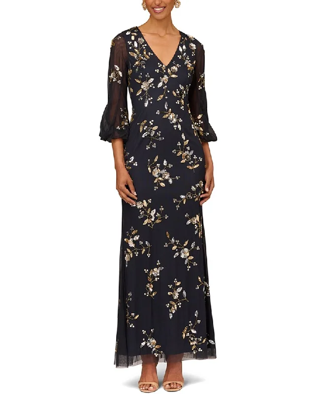 Lace - Embellished Women Dress for an Elegant and Sophisticated Appearance Lace - Embellished Women Dress for an Elegant and Sophisticated Appearance Aidan Mattox Beaded V-Neck Gown Lace - Embellished Women Dress for an Elegant and Sophisticated Appearance Lace - Embellished Women Dress for an Elegant and Sophisticated Appearance Aidan Mattox Beaded V-Neck Gown