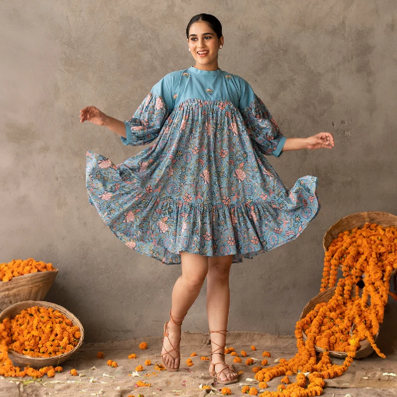 Plus Size Women Dress with a Flattering A - Line Cut for Comfort and Style Plus Size Women Dress with a Flattering A - Line Cut for Comfort and Style Cotton Mini Flared Dress for Women | Block Printed | Blue Plus Size Women Dress with a Flattering A - Line Cut for Comfort and Style Plus Size Women Dress with a Flattering A - Line Cut for Comfort and Style Cotton Mini Flared Dress for Women | Block Printed | Blue