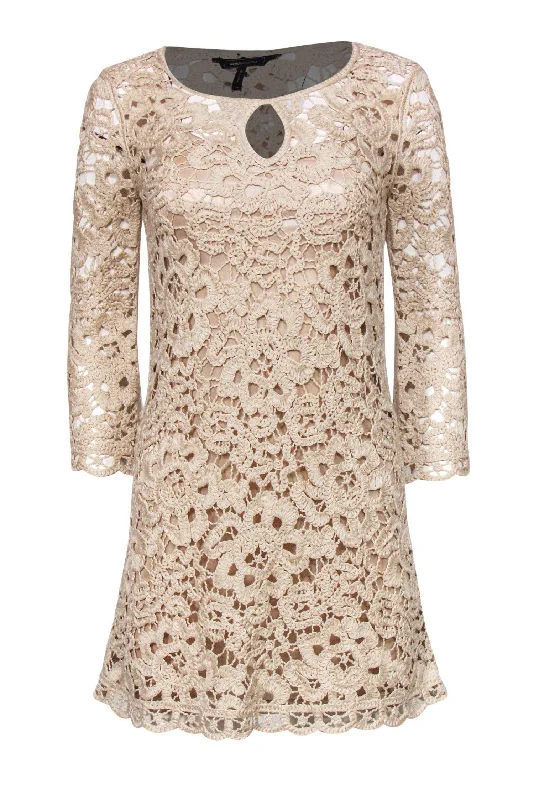 Sheath Women Dress with a Tailored Fit for a Professional Look Sheath Women Dress with a Tailored Fit for a Professional Look BCBG Max Azria - Beige Crochet Flared Hem Dress Sz XS Sheath Women Dress with a Tailored Fit for a Professional Look Sheath Women Dress with a Tailored Fit for a Professional Look BCBG Max Azria - Beige Crochet Flared Hem Dress Sz XS