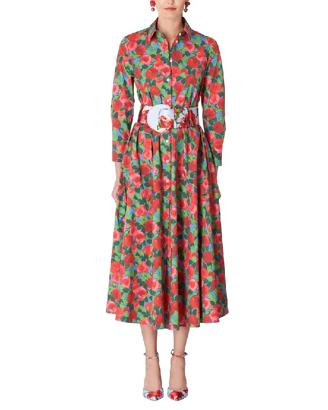 Wrap - Style Women Dress with Adjustable Fit for All Body Types Wrap - Style Women Dress with Adjustable Fit for All Body Types Carolina Herrera 3/4-Sleeve Collared Shirt Dress