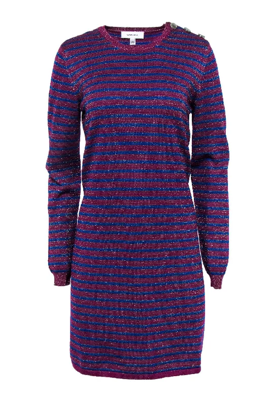 Maxi Women Dress with Floral Print for a Bohemian Vibe Maxi Women Dress with Floral Print for a Bohemian Vibe Carven - Blue & Plum Striped Metallic Knitted Sweater Dress Sz L Maxi Women Dress with Floral Print for a Bohemian Vibe Maxi Women Dress with Floral Print for a Bohemian Vibe Carven - Blue & Plum Striped Metallic Knitted Sweater Dress Sz L