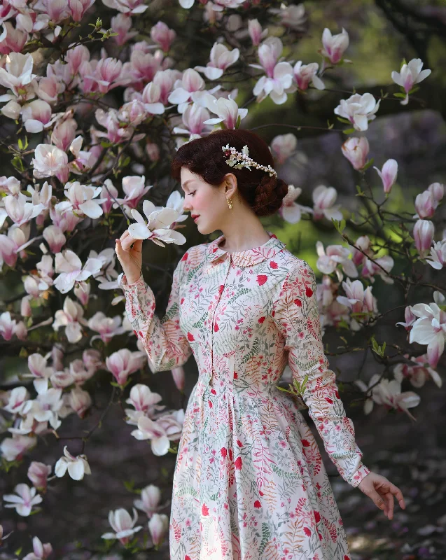 Mermaid - Style Women Dress with a Fitted Silhouette for Special Occasions Mermaid - Style Women Dress with a Fitted Silhouette for Special Occasions Classic Dress, Long Sleeve, Whimsical Garden Mermaid - Style Women Dress with a Fitted Silhouette for Special Occasions Mermaid - Style Women Dress with a Fitted Silhouette for Special Occasions Classic Dress, Long Sleeve, Whimsical Garden