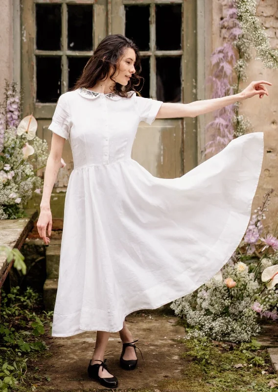 Plus Size Women Dress with a Flattering A - Line Cut for Comfort and Style Plus Size Women Dress with a Flattering A - Line Cut for Comfort and Style Classic Dress with Embroidered Meadow Collar, Short Sleeve Plus Size Women Dress with a Flattering A - Line Cut for Comfort and Style Plus Size Women Dress with a Flattering A - Line Cut for Comfort and Style Classic Dress with Embroidered Meadow Collar, Short Sleeve
