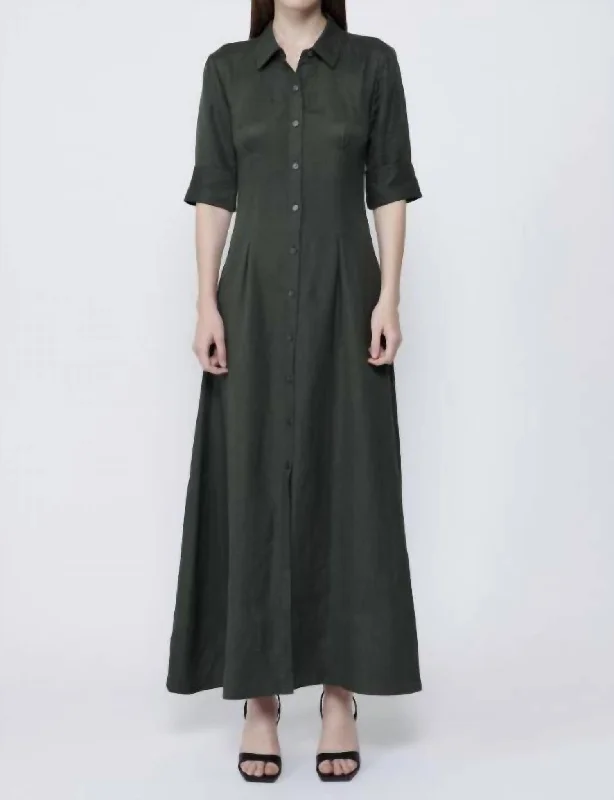 Maxi Women Dress with Floral Print for a Bohemian Vibe Maxi Women Dress with Floral Print for a Bohemian Vibe Claudine Short Sleeve Shirt Midi Dress In Army Maxi Women Dress with Floral Print for a Bohemian Vibe Maxi Women Dress with Floral Print for a Bohemian Vibe Claudine Short Sleeve Shirt Midi Dress In Army