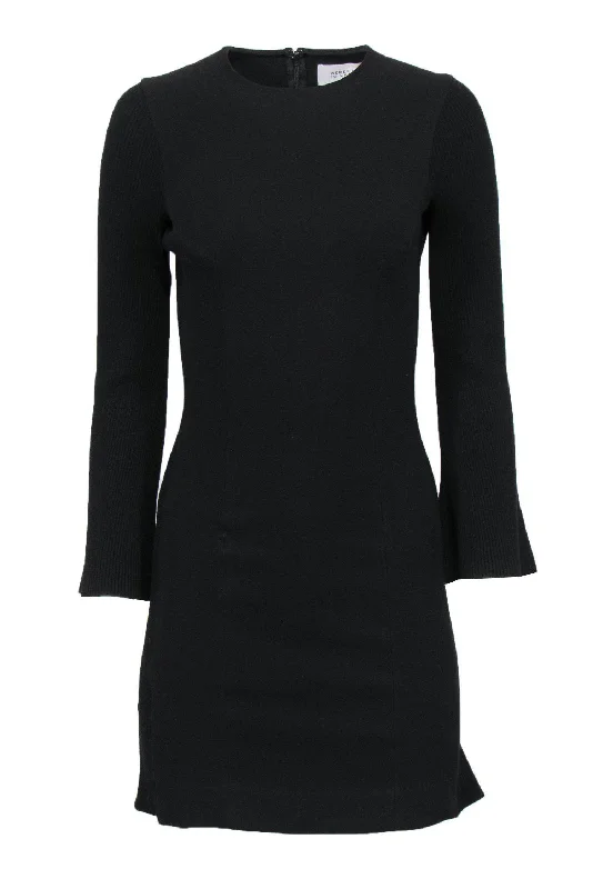 Sheath Women Dress with a Tailored Fit for a Professional Look Sheath Women Dress with a Tailored Fit for a Professional Look Derek Lam - Black Bell Sleeve Dress w/ Ribbed Knit Accents Sz 0 Sheath Women Dress with a Tailored Fit for a Professional Look Sheath Women Dress with a Tailored Fit for a Professional Look Derek Lam - Black Bell Sleeve Dress w/ Ribbed Knit Accents Sz 0