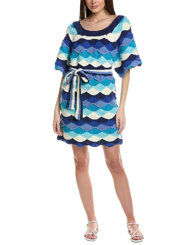 Pleated Women Dress with a Timeless and Elegant Texture Pleated Women Dress with a Timeless and Elegant Texture FARM Rio Waves Crochet Mini Dress