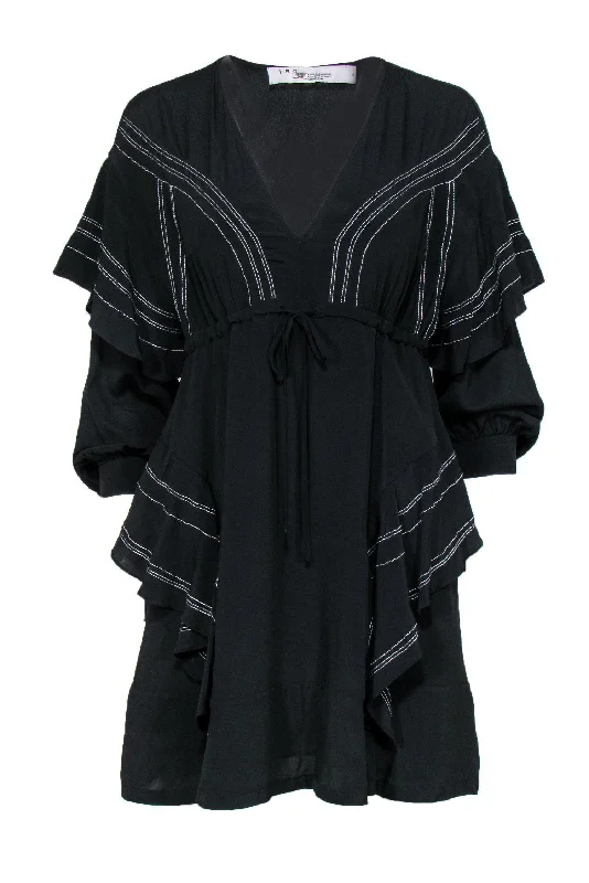 Lace - Embellished Women Dress for an Elegant and Sophisticated Appearance Lace - Embellished Women Dress for an Elegant and Sophisticated Appearance IRO - Black Silk Sheath Dress w/ White Stitching Sz 4 Lace - Embellished Women Dress for an Elegant and Sophisticated Appearance Lace - Embellished Women Dress for an Elegant and Sophisticated Appearance IRO - Black Silk Sheath Dress w/ White Stitching Sz 4