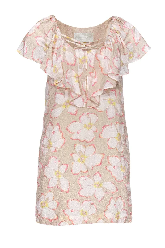 Wrap - Style Women Dress with Adjustable Fit for All Body Types Wrap - Style Women Dress with Adjustable Fit for All Body Types Leifsdottir - Cream Floral Print Silk Shift Dress Sz 4 Wrap - Style Women Dress with Adjustable Fit for All Body Types Wrap - Style Women Dress with Adjustable Fit for All Body Types Leifsdottir - Cream Floral Print Silk Shift Dress Sz 4