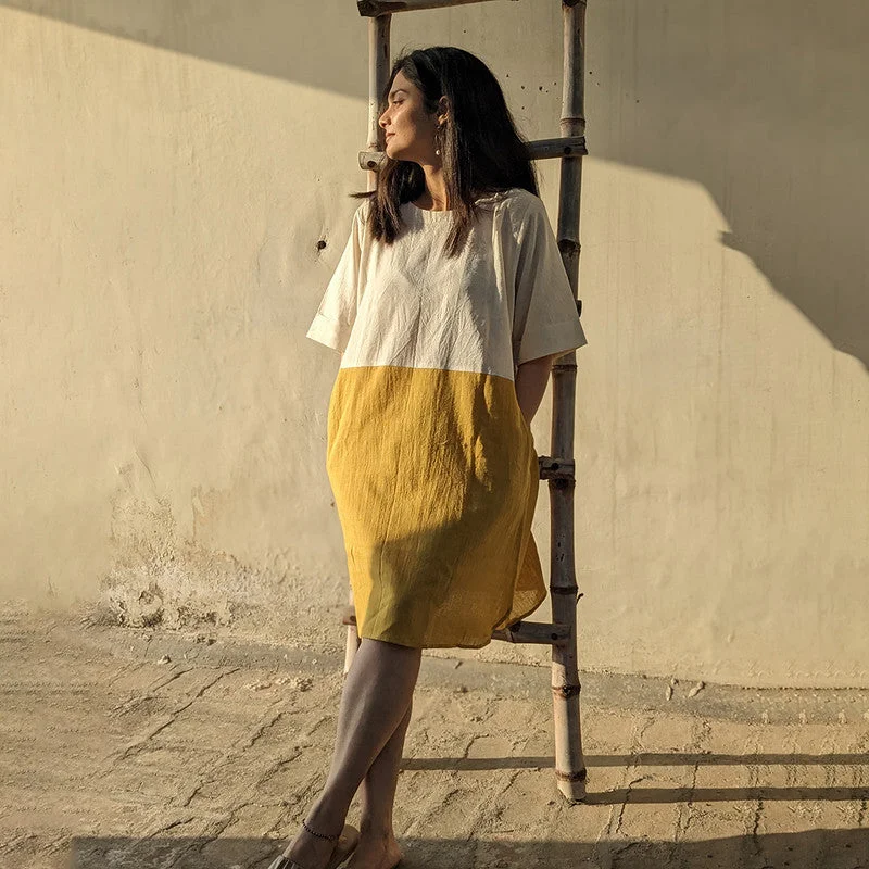 Shift Women Dress with a Simple and Classic Design for Everyday Wear Shift Women Dress with a Simple and Classic Design for Everyday Wear Organic Cotton Dress | Naturally Dyed | Mustard Shift Women Dress with a Simple and Classic Design for Everyday Wear Shift Women Dress with a Simple and Classic Design for Everyday Wear Organic Cotton Dress | Naturally Dyed | Mustard
