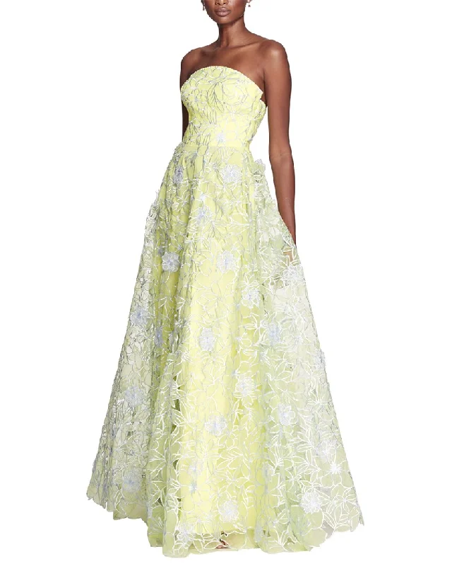 Mermaid - Style Women Dress with a Fitted Silhouette for Special Occasions Mermaid - Style Women Dress with a Fitted Silhouette for Special Occasions Marchesa Notte Cutwork 3D Gown Mermaid - Style Women Dress with a Fitted Silhouette for Special Occasions Mermaid - Style Women Dress with a Fitted Silhouette for Special Occasions Marchesa Notte Cutwork 3D Gown
