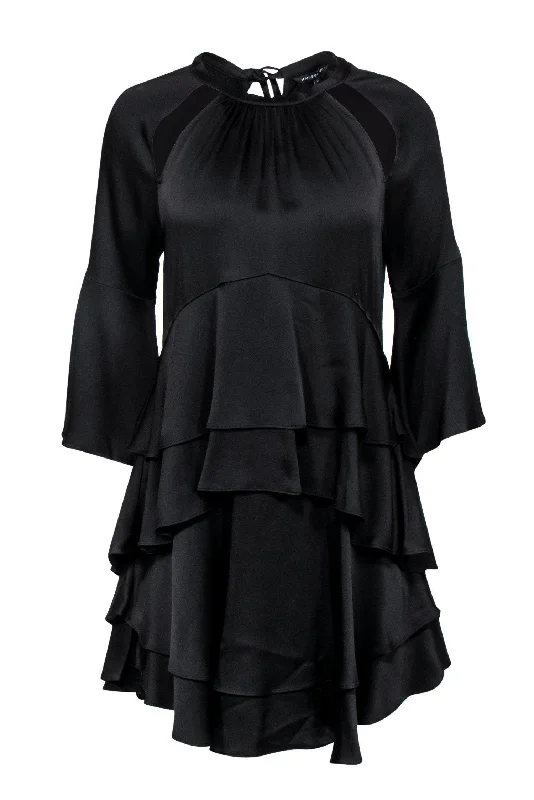 Ruffled Women Dress with Multiple Layers for a Playful and Girly Style Ruffled Women Dress with Multiple Layers for a Playful and Girly Style Marissa Webb - Black Ruffle Tiered Dress w/ Cutouts Sz M Ruffled Women Dress with Multiple Layers for a Playful and Girly Style Ruffled Women Dress with Multiple Layers for a Playful and Girly Style Marissa Webb - Black Ruffle Tiered Dress w/ Cutouts Sz M