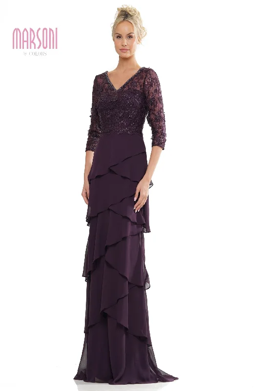 Long - Sleeve Women Dress in Velvet for a Luxurious Winter Look Long - Sleeve Women Dress in Velvet for a Luxurious Winter Look Marsoni MV1244 Long - Sleeve Women Dress in Velvet for a Luxurious Winter Look Long - Sleeve Women Dress in Velvet for a Luxurious Winter Look Marsoni MV1244