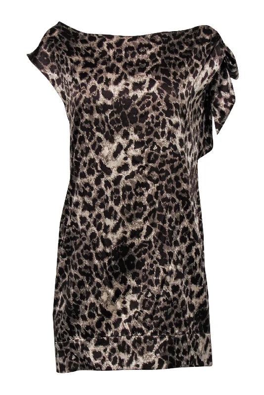 Pleated Women Dress with a Timeless and Elegant Texture Pleated Women Dress with a Timeless and Elegant Texture Miguelina - Leopard Print Shift Dress w/ Shoulder Tie Sz M Pleated Women Dress with a Timeless and Elegant Texture Pleated Women Dress with a Timeless and Elegant Texture Miguelina - Leopard Print Shift Dress w/ Shoulder Tie Sz M