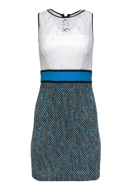 Mini Women Dress with a Short Hem for a Young and Trendy Style Mini Women Dress with a Short Hem for a Young and Trendy Style Milly - White Lace & Blue Tweed Skirt Sheath Dress Sz 0 Mini Women Dress with a Short Hem for a Young and Trendy Style Mini Women Dress with a Short Hem for a Young and Trendy Style Milly - White Lace & Blue Tweed Skirt Sheath Dress Sz 0