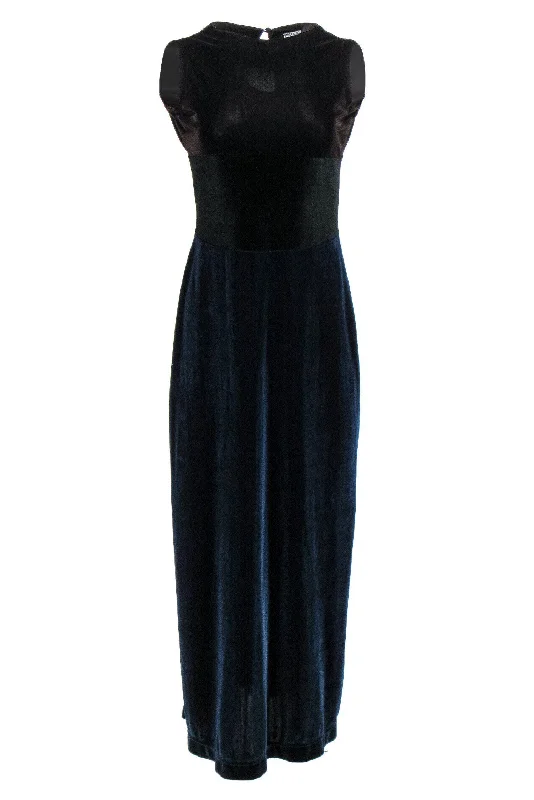 Long - Sleeve Women Dress in Velvet for a Luxurious Winter Look Long - Sleeve Women Dress in Velvet for a Luxurious Winter Look Moschino Jeans - Tri-Colored Velvet Maxi Dress Sz S