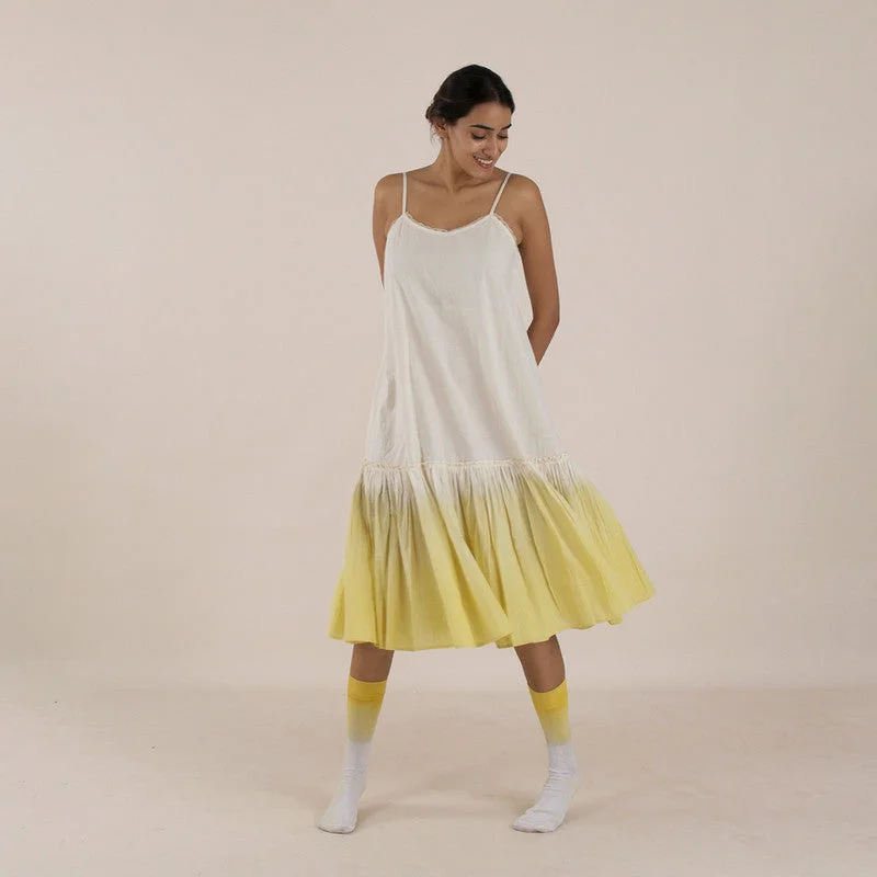 Plus Size Women Dress with a Flattering A - Line Cut for Comfort and Style Plus Size Women Dress with a Flattering A - Line Cut for Comfort and Style Pure Cotton Dress | Calf Length | Tiered Dress | Yellow & White Plus Size Women Dress with a Flattering A - Line Cut for Comfort and Style Plus Size Women Dress with a Flattering A - Line Cut for Comfort and Style Pure Cotton Dress | Calf Length | Tiered Dress | Yellow & White