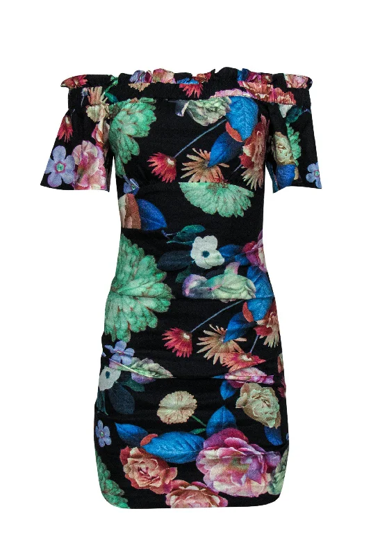 Strapless Women Dress with a Built - in Bra for Comfort and Support Strapless Women Dress with a Built - in Bra for Comfort and Support Nicole Miller - Black Floral Print Off-the-Shoulder Ruched Dress Sz 2 Strapless Women Dress with a Built - in Bra for Comfort and Support Strapless Women Dress with a Built - in Bra for Comfort and Support Nicole Miller - Black Floral Print Off-the-Shoulder Ruched Dress Sz 2