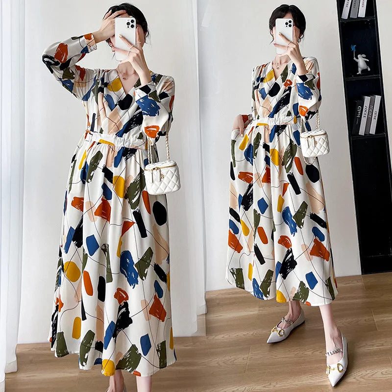 Printed Abstract Women Dress for a Modern and Artistic Appeal Printed Abstract Women Dress for a Modern and Artistic Appeal NiDELL Maternity Dress . Autumn New Long Dress Loose Floral Fashion V-neck Maternity Dress Autumn Printed Abstract Women Dress for a Modern and Artistic Appeal Printed Abstract Women Dress for a Modern and Artistic Appeal NiDELL Maternity Dress . Autumn New Long Dress Loose Floral Fashion V-neck Maternity Dress Autumn