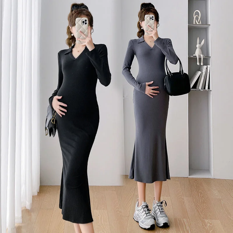 Empire Waist Women Dress to Accentuate the Bust and Conceal the Waist Empire Waist Women Dress to Accentuate the Bust and Conceal the Waist NiDELL Maternity Dress . Spring and Autumn Maternity Long Sleeve V-neck Dress Slim Fit Slimming Fishtail Medium Long Maternity Dress Empire Waist Women Dress to Accentuate the Bust and Conceal the Waist Empire Waist Women Dress to Accentuate the Bust and Conceal the Waist NiDELL Maternity Dress . Spring and Autumn Maternity Long Sleeve V-neck Dress Slim Fit Slimming Fishtail Medium Long Maternity Dress