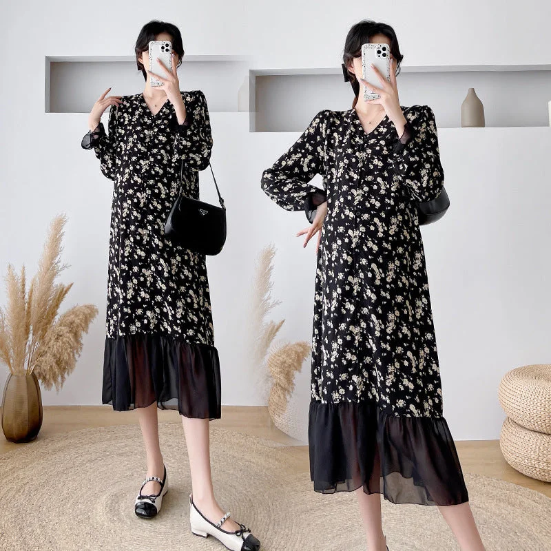 Maxi Women Dress with Floral Print for a Bohemian Vibe Maxi Women Dress with Floral Print for a Bohemian Vibe NiDELL Maternity Dress . Spring Design Open Buckle Breastfeeding Floral Chiffon Stitching Korean Style Loose Maternity Dress Maxi Women Dress with Floral Print for a Bohemian Vibe Maxi Women Dress with Floral Print for a Bohemian Vibe NiDELL Maternity Dress . Spring Design Open Buckle Breastfeeding Floral Chiffon Stitching Korean Style Loose Maternity Dress