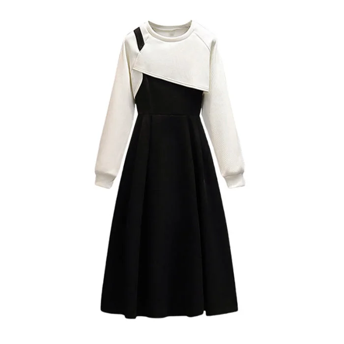 Suspender Skirt Blouse Suit