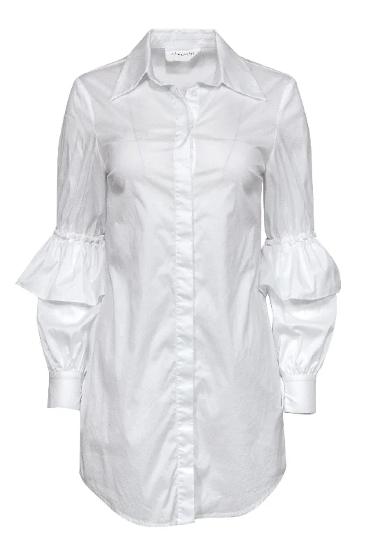 Plus Size Women Dress with a Flattering A - Line Cut for Comfort and Style Plus Size Women Dress with a Flattering A - Line Cut for Comfort and Style Nicholas - White Collared Shirt Dress w/ Ruffle Sleeves Sz 2 Plus Size Women Dress with a Flattering A - Line Cut for Comfort and Style Plus Size Women Dress with a Flattering A - Line Cut for Comfort and Style Nicholas - White Collared Shirt Dress w/ Ruffle Sleeves Sz 2