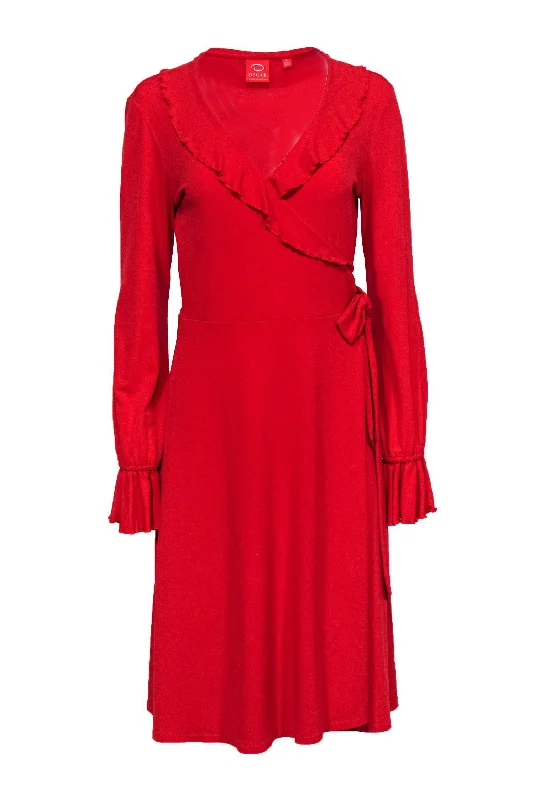 Long - Sleeve Women Dress in Velvet for a Luxurious Winter Look Long - Sleeve Women Dress in Velvet for a Luxurious Winter Look Oscar by Oscar de la Renta - Red Long Sleeve Ruffle Wrap Dress Sz 8 Long - Sleeve Women Dress in Velvet for a Luxurious Winter Look Long - Sleeve Women Dress in Velvet for a Luxurious Winter Look Oscar by Oscar de la Renta - Red Long Sleeve Ruffle Wrap Dress Sz 8
