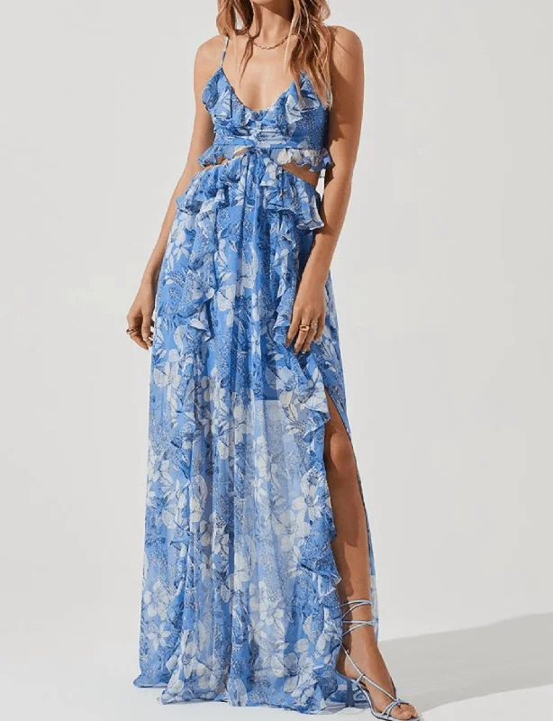 Empire Waist Women Dress to Accentuate the Bust and Conceal the Waist Empire Waist Women Dress to Accentuate the Bust and Conceal the Waist Palace Cut Out Floral Maxi Dress In Blue/white Empire Waist Women Dress to Accentuate the Bust and Conceal the Waist Empire Waist Women Dress to Accentuate the Bust and Conceal the Waist Palace Cut Out Floral Maxi Dress In Blue/white