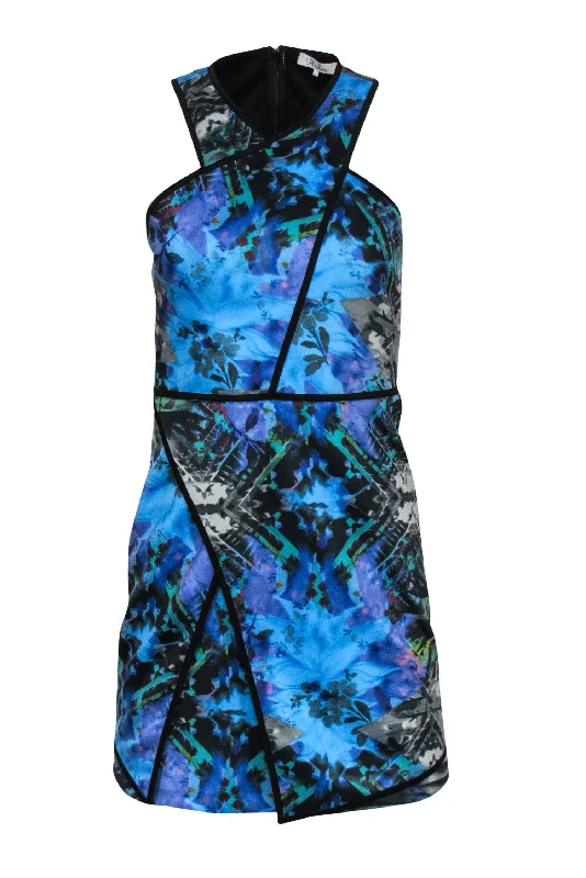 Off - the - Shoulder Women Dress for a Romantic and Feminine Look Off - the - Shoulder Women Dress for a Romantic and Feminine Look Parker - Blue & Purple Abstract Floral Print Dress Sz S Off - the - Shoulder Women Dress for a Romantic and Feminine Look Off - the - Shoulder Women Dress for a Romantic and Feminine Look Parker - Blue & Purple Abstract Floral Print Dress Sz S