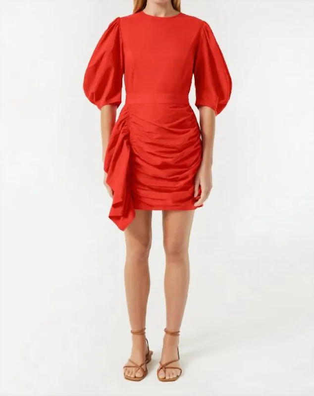 Ruffled Women Dress with Multiple Layers for a Playful and Girly Style Ruffled Women Dress with Multiple Layers for a Playful and Girly Style Pia Dress In Chili Ruffled Women Dress with Multiple Layers for a Playful and Girly Style Ruffled Women Dress with Multiple Layers for a Playful and Girly Style Pia Dress In Chili