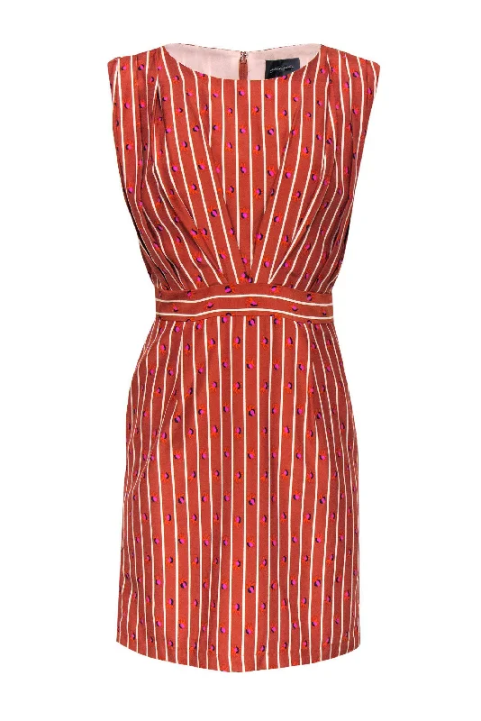 Sleeveless Women Dress in Bright Colors for Summer Parties Sleeveless Women Dress in Bright Colors for Summer Parties Rachel Comey - Brown Striped & Floral Print Sheath Dress Sz 6 Sleeveless Women Dress in Bright Colors for Summer Parties Sleeveless Women Dress in Bright Colors for Summer Parties Rachel Comey - Brown Striped & Floral Print Sheath Dress Sz 6