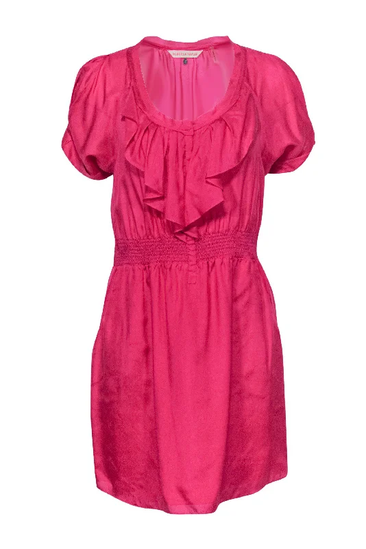 Sheath Women Dress with a Tailored Fit for a Professional Look Sheath Women Dress with a Tailored Fit for a Professional Look Rebecca Taylor - Pink Smock Waist Ruffle Dress Sz 8 Sheath Women Dress with a Tailored Fit for a Professional Look Sheath Women Dress with a Tailored Fit for a Professional Look Rebecca Taylor - Pink Smock Waist Ruffle Dress Sz 8