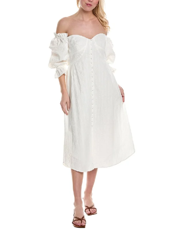 Empire Waist Women Dress to Accentuate the Bust and Conceal the Waist Empire Waist Women Dress to Accentuate the Bust and Conceal the Waist REVERIEE Midi Dress
