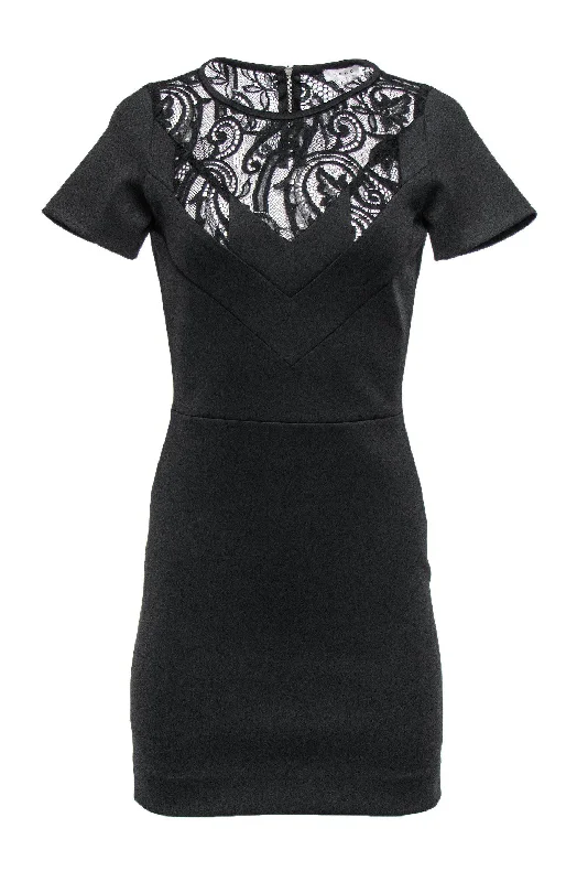 Shift Women Dress with a Simple and Classic Design for Everyday Wear Shift Women Dress with a Simple and Classic Design for Everyday Wear Sandro - Black Sheath Dress w/ Lace Sz 4 Shift Women Dress with a Simple and Classic Design for Everyday Wear Shift Women Dress with a Simple and Classic Design for Everyday Wear Sandro - Black Sheath Dress w/ Lace Sz 4