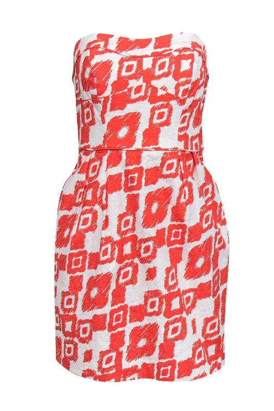 Wrap - Style Women Dress with Adjustable Fit for All Body Types Wrap - Style Women Dress with Adjustable Fit for All Body Types Shoshanna - Orange & White Printed Strapless Sheath Dress Sz 2 Wrap - Style Women Dress with Adjustable Fit for All Body Types Wrap - Style Women Dress with Adjustable Fit for All Body Types Shoshanna - Orange & White Printed Strapless Sheath Dress Sz 2