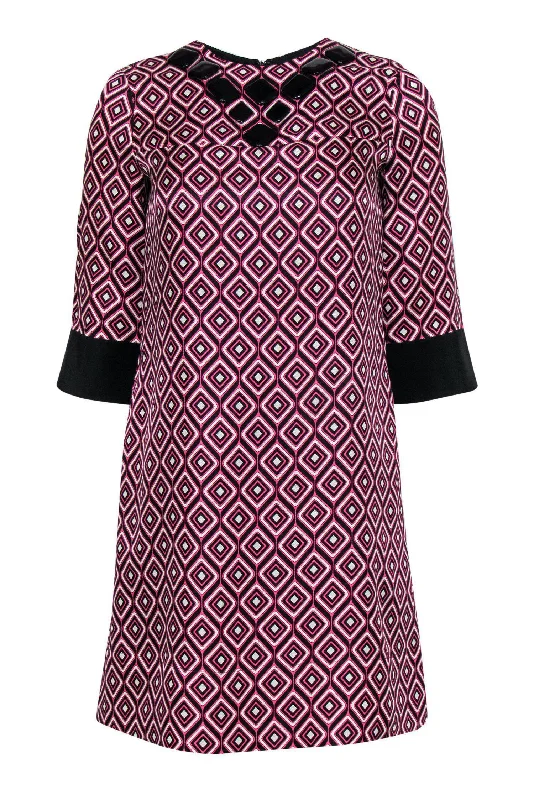 Sleeveless Women Dress in Bright Colors for Summer Parties Sleeveless Women Dress in Bright Colors for Summer Parties Shoshanna - Black & Pink Diamond Shift Dress w/ Beading Sz 2 Sleeveless Women Dress in Bright Colors for Summer Parties Sleeveless Women Dress in Bright Colors for Summer Parties Shoshanna - Black & Pink Diamond Shift Dress w/ Beading Sz 2