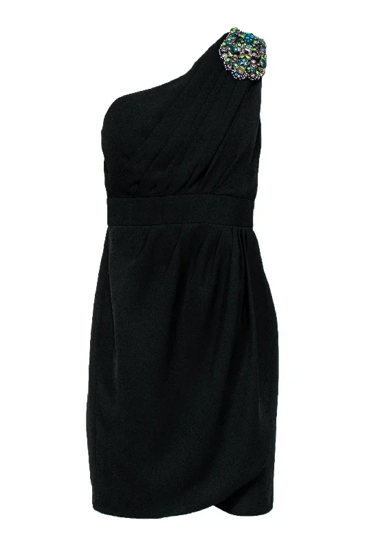 Strapless Women Dress with a Built - in Bra for Comfort and Support Strapless Women Dress with a Built - in Bra for Comfort and Support Shoshanna - Black Ruched One-Shoulder Sheath Dress w/ Jeweled Design Sz 6 Strapless Women Dress with a Built - in Bra for Comfort and Support Strapless Women Dress with a Built - in Bra for Comfort and Support Shoshanna - Black Ruched One-Shoulder Sheath Dress w/ Jeweled Design Sz 6
