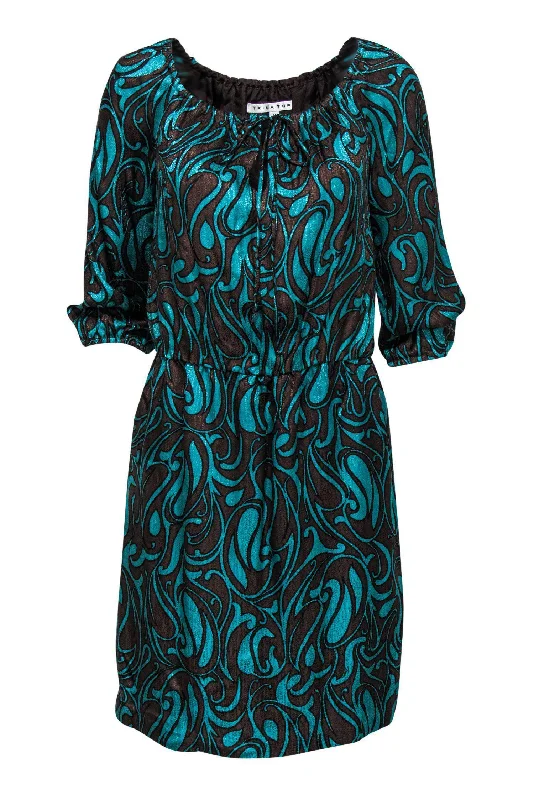 Printed Abstract Women Dress for a Modern and Artistic Appeal Printed Abstract Women Dress for a Modern and Artistic Appeal Trina Turk - Teal & Brown Paisley Printed Silk Sheath Dress Sz 0 Printed Abstract Women Dress for a Modern and Artistic Appeal Printed Abstract Women Dress for a Modern and Artistic Appeal Trina Turk - Teal & Brown Paisley Printed Silk Sheath Dress Sz 0