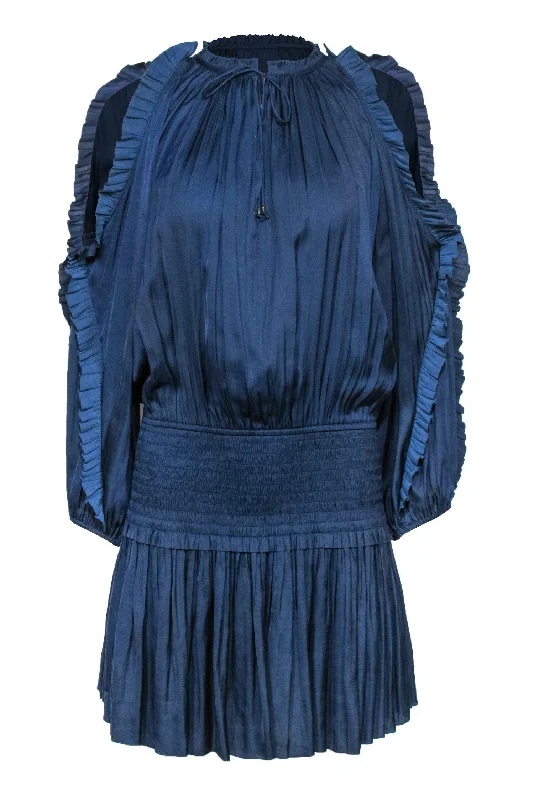 Wrap - Style Women Dress with Adjustable Fit for All Body Types Wrap - Style Women Dress with Adjustable Fit for All Body Types Ulla Johnson - Navy Pleated Open Sleeve Tunic Dress Sz 4 Wrap - Style Women Dress with Adjustable Fit for All Body Types Wrap - Style Women Dress with Adjustable Fit for All Body Types Ulla Johnson - Navy Pleated Open Sleeve Tunic Dress Sz 4