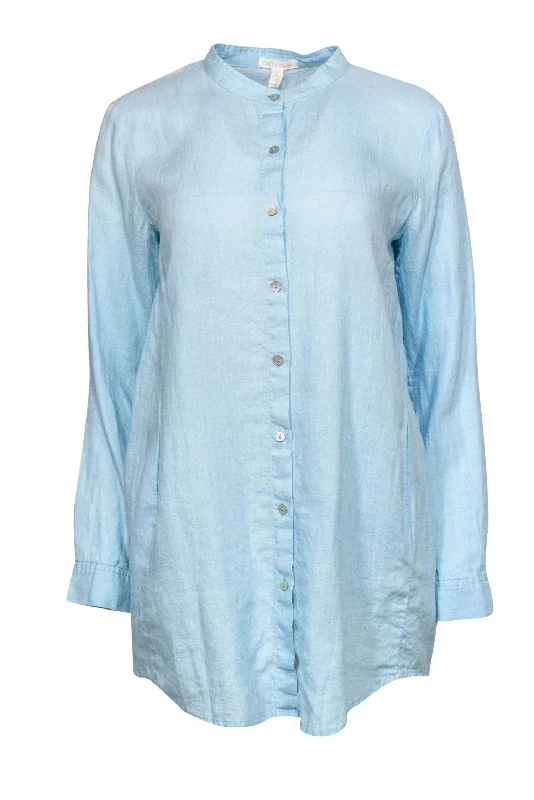 Maxi Women Dress with Floral Print for a Bohemian Vibe Maxi Women Dress with Floral Print for a Bohemian Vibe Eileen Fisher - Light Blue Long Sleeve Button-Up Linen Shirt Dress Sz XS
