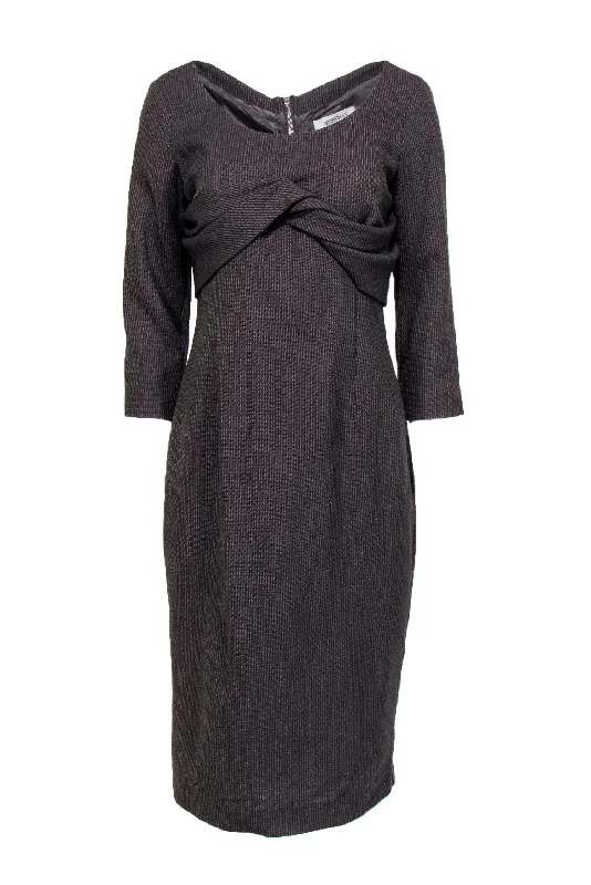Off - the - Shoulder Women Dress for a Romantic and Feminine Look Off - the - Shoulder Women Dress for a Romantic and Feminine Look Sportmax - Brown Textured Wool Sheath Dress w/ Cowl Neck Sz 12 Off - the - Shoulder Women Dress for a Romantic and Feminine Look Off - the - Shoulder Women Dress for a Romantic and Feminine Look Sportmax - Brown Textured Wool Sheath Dress w/ Cowl Neck Sz 12