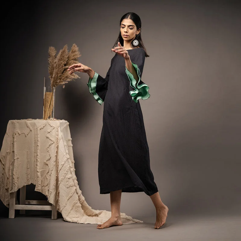 Empire Waist Women Dress to Accentuate the Bust and Conceal the Waist Empire Waist Women Dress to Accentuate the Bust and Conceal the Waist Cotton A-Line Dress for Women | Black | Embroidered Empire Waist Women Dress to Accentuate the Bust and Conceal the Waist Empire Waist Women Dress to Accentuate the Bust and Conceal the Waist Cotton A-Line Dress for Women | Black | Embroidered