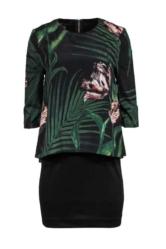 Maxi Women Dress with Floral Print for a Bohemian Vibe Maxi Women Dress with Floral Print for a Bohemian Vibe Ted Baker - Black Sheath Dress w/ Tropical Print Top Sz 6 Maxi Women Dress with Floral Print for a Bohemian Vibe Maxi Women Dress with Floral Print for a Bohemian Vibe Ted Baker - Black Sheath Dress w/ Tropical Print Top Sz 6