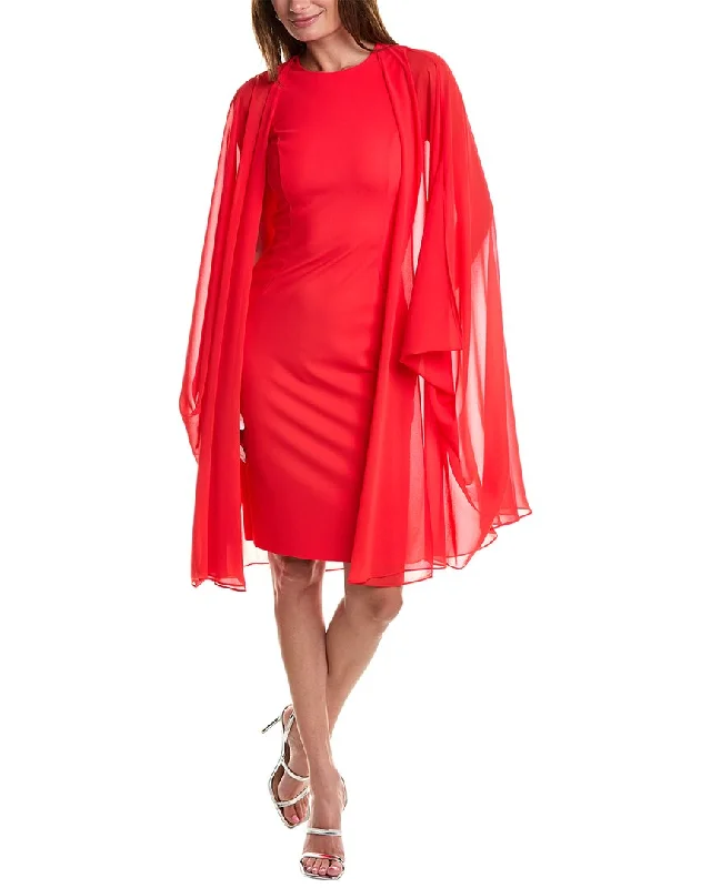 Strapless Women Dress with a Built - in Bra for Comfort and Support Strapless Women Dress with a Built - in Bra for Comfort and Support Teri Jon by Rickie Freeman Scuba Crepe Cape Sleeve Sheath Dress Strapless Women Dress with a Built - in Bra for Comfort and Support Strapless Women Dress with a Built - in Bra for Comfort and Support Teri Jon by Rickie Freeman Scuba Crepe Cape Sleeve Sheath Dress
