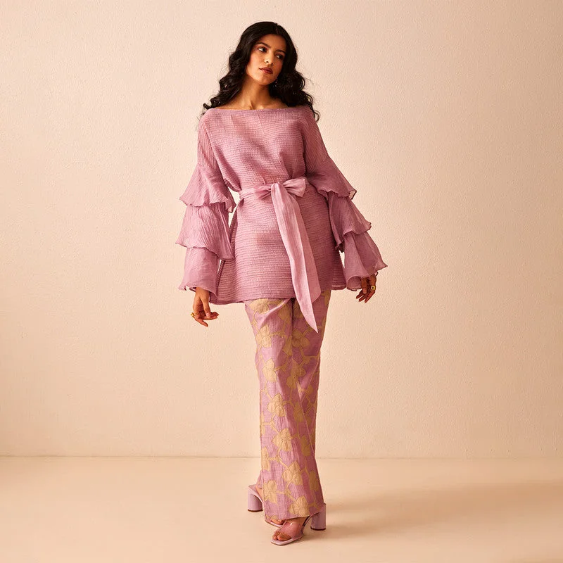 Off - the - Shoulder Women Dress for a Romantic and Feminine Look Off - the - Shoulder Women Dress for a Romantic and Feminine Look Boot Cut Pants | Cotton Chanderi | Lavender Off - the - Shoulder Women Dress for a Romantic and Feminine Look Off - the - Shoulder Women Dress for a Romantic and Feminine Look Boot Cut Pants | Cotton Chanderi | Lavender