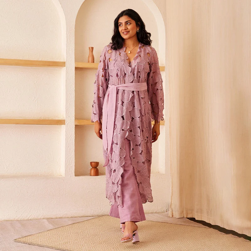 Ruffled Women Dress with Multiple Layers for a Playful and Girly Style Ruffled Women Dress with Multiple Layers for a Playful and Girly Style Cotton Chanderi Jacket Set | Leaf Motif | Lavender Ruffled Women Dress with Multiple Layers for a Playful and Girly Style Ruffled Women Dress with Multiple Layers for a Playful and Girly Style Cotton Chanderi Jacket Set | Leaf Motif | Lavender