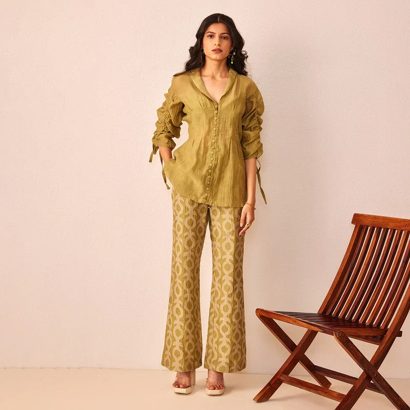 Lace - Embellished Women Dress for an Elegant and Sophisticated Appearance Lace - Embellished Women Dress for an Elegant and Sophisticated Appearance Cotton Chanderi Pants | Green Lace - Embellished Women Dress for an Elegant and Sophisticated Appearance Lace - Embellished Women Dress for an Elegant and Sophisticated Appearance Cotton Chanderi Pants | Green