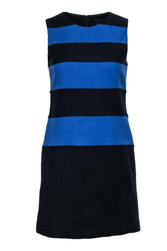 Sheath Women Dress with a Tailored Fit for a Professional Look Sheath Women Dress with a Tailored Fit for a Professional Look Theory - Blue & Black Striped Shift Dress Sz 6 Sheath Women Dress with a Tailored Fit for a Professional Look Sheath Women Dress with a Tailored Fit for a Professional Look Theory - Blue & Black Striped Shift Dress Sz 6