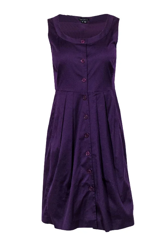 Ruffled Women Dress with Multiple Layers for a Playful and Girly Style Ruffled Women Dress with Multiple Layers for a Playful and Girly Style Theory - Purple Cotton Button-Up Dress Sz 6 Ruffled Women Dress with Multiple Layers for a Playful and Girly Style Ruffled Women Dress with Multiple Layers for a Playful and Girly Style Theory - Purple Cotton Button-Up Dress Sz 6